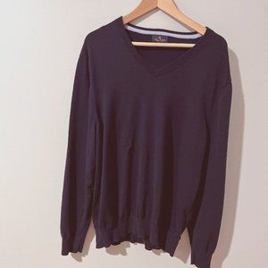 Brooks Brothers Classic V Neck Navy Blue Sweater XL